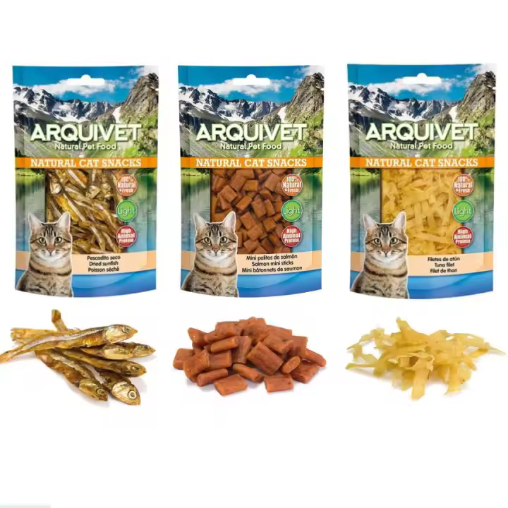Pack degustación para gatos ( 3 bolsas Snacks 100% naturales para gatos - Alimento complementario para felinos - 1