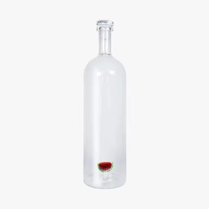 Botella de vidrio WD LifeStyle 1,2 Lt fresa con tapa Cc - 1