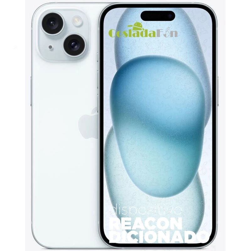Apple Iphone 15 128GB Blue (Azul) REACONDICIONADO Estado A. 2 años de garantía