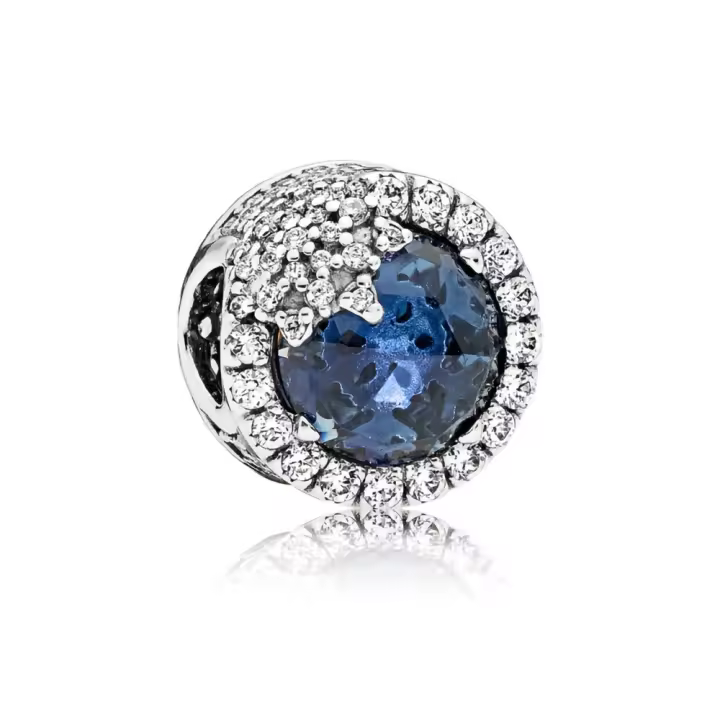 Charm de Colgante en Plata de Ley Colgante de Copo de Nieve Azul Brillante 796358NTB，Incluye Caja Original - 1