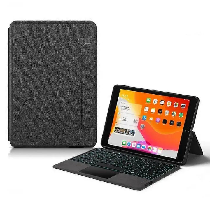 For iPad Air (2013) / Air 2 / iPad 9.7-inch (2017) / (2018) Bluetooth Keyboard Case with TouchPad - 1