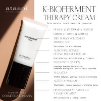Atashi K-Bioferment | Therapy Cream Skin Booster | Crema Reactivadora Juventud | Revitalizante Antiedad Antiarrugas Multicorrectora | Equilibra el Microbioma | Con Ganoderma Lucidum y Mijo Dorado | 50 ml - details 6