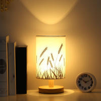 Lámpara De Mesa De Madera USB Con Sombrilla Cilíndrica Luz Nocturna Para El Dormitorio Decoración De Hogar Y Hotel Fuente De Energía Recargable LED Color Amarillo Cálido - details 3