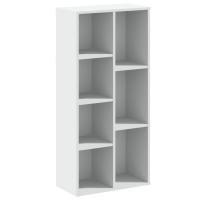 vidaXL Estantería de madera de ingeniería 50x25x105 cm Blanco, Negro, Mueble Almacenaje Estantería para Oficina, Estudio, Dormitorio Estantería/Librería/ mueble de Almacenamiento - details 0