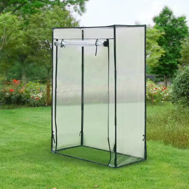 Invernadero de jardín Terzigno acero PVC 100x50x150 cm transparente [en.casa] - 1
