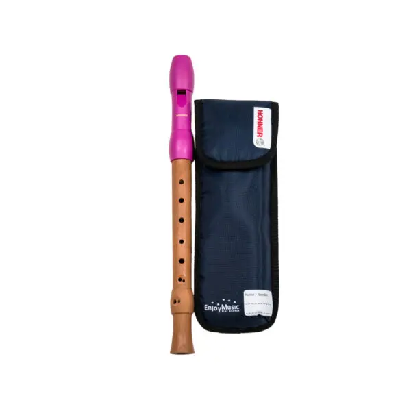 Flauta Hohner Mixta Boquilla Rosa Digitación Barroca 2P 9586-1 - 1