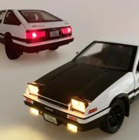 Modelo De Coche De Acción Initial D AE86s En Escala 1:20 Metal Sin Batería Regalo Para Niños Simulación Alta Con Sonido Y Luz Colección - details 12