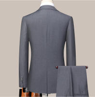 Traje De Boda Para Hombre Estilo Coreano Ajustado Dos Botones Conjunto Formal Con Pantalones De Alta Calidad Para Todas Las Estaciones - details 8