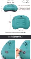 Almohada Inflable Portátil Widesea Para Camping Equipo Compressible Desechable Almohadilla De Aire Plegable Para Exterior Turismo Protección Durmiendo - details 1
