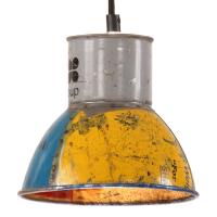 vidaXL Lámpara colgante redonda negra 25 W 17 cm E27 en color Negro/Multicolor | diseño vintage industrial ideal para cocina salón comedor - details 1