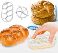 Juego de moldes ovalados redondos para hornear pan molde de sello de pan para prensa, galletas de pastelería para panadería, galletas para hornear, 2 piezas (blanco) - details 1