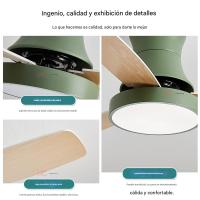 Candelabro Ventilador Colgante de 48 pulgadas con Candelabro Ventilador de techo Cinturatible n de Luz Gran Viento Velocidad de 3 velocidades Ventilador de Madera - details 0