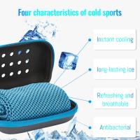 Toallas de enfriamiento suaves y transpirables absorben el sudor, toallas frías y frías, toallas deportivas de secado rápido, toallas deportivas con caja de almacenamiento, toallas deportivas de microfibra, toallas deportivas de secado rápido, pequeñas pa - details 3