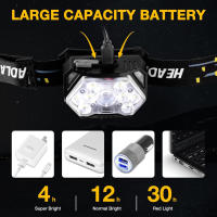 Lámpara Frontal LED De 9 Luces Fuertes Recargable Por USB Con Sensor De Movimiento Luz Portátil Para Pesca Camping Actividades Al Aire Libre - details 3