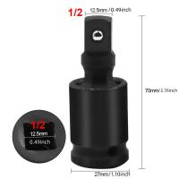 Adaptador De Rodillo Giratorio 360 Grados Para Llaves De Aire 1/2 3/8 1/4 Pulgada Con Retracción Y Wobble Para Herramienta Pneumática - details 11