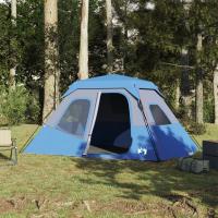 vidaXL Tienda Familiar 6 Personas Impermeable Apertura Rápida Toldo Carpa Color Azul,  Gris y naranja,  Verde y mas - details 0