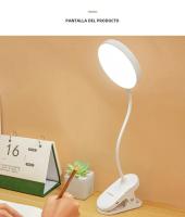 Lámpara De Mesa USB Portátil Con Clip Para Lectura En La Cama Luz Nocturna LED Táctil 3 Modos De Dimming Protección Ocular Recargable Y Conector De Carga - details 17