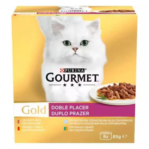 Purina Gourmet Gold Surtido Doble Placer Gato Latas 12 X 85 Gr - 1