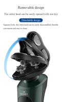 Afeitadora Eléctrica Para Hombres Impermeable Recargable Triple Cuchilla Con Trimmer De Rotación Afeitado Seco Y Humedo - details 3
