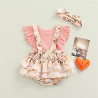 Vestido De Princesa Para Bebé Niña De Algodón Con Volantes Y Mariposa Floral Vestido Casual Veraniego Para Recién Nacidos 0-18 Meses - details 3