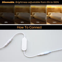 Tira De Luz LED COB Flexible 12V 1m 2m 3m 4m 5m En Blanco Cálido 3000K-6500K Compatible Con Siri Para Iluminación De Habitaciones Y Armarios - details 1