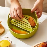 Silicona Asador De Aire Bandeja Para Horno Fácil De Limpiar Reutilizable Accesorios Para Airefryer Pan De Silicona Para Hornear Y Freír Pollo Pizza - details 2