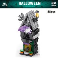 Juego De Bloques DIY De Halloween Con Cabeza De Calabaza Y Fantasma Para Decoración De Hogar Juguetes Educativos Para Niños Regalos De Festivales Tamaño Pequeño Material ABS Compatible Con Lego - details 14
