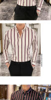 Camisa Larga De Manga Para Hombre Clásica Estampada Primavera Moda Casual Negocios Boda Tendencia Cuello En V Polyester - details 2