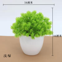 Planta Artificial De Bonsái Pequeña En Maceta Flores Verdes Falsas Ornamentos Para Decoración De Jardín Hogar Hotel Fiesta - details 1