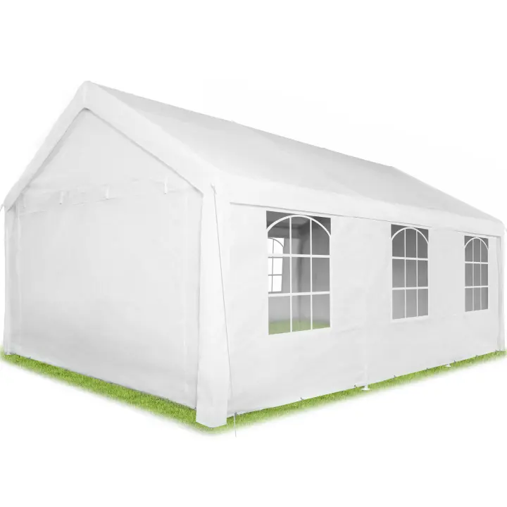 Tectake - Pabellón JASKO, Estructura estable de acero con revestimiento en polvo, 100 % impermeable, lona resistente de polietileno con juntas de soldadura, Lona del techo de una sola pieza para una mayor estabilidad - 1
