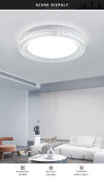 Luz De Techo LED Moderna Con Cristal Circular 18W 24W 36W 48W Para Sala De Estar Dormitorio Cocina Iluminación Interior AC85-265V - details 8