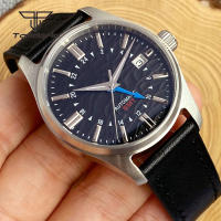 Reloj Automático Tandorio NH34 Para Hombres 39mm GMT Pilot Diversión AR Cristal De Zafiro Fecha Resistente Al Agua 20BAR Moda Relojes De Pulsera De Acero Inoxidable - details 35
