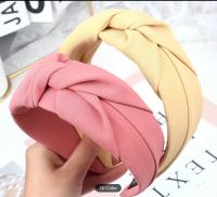 Nueva Moda Diademas Con Nudo Para Mujeres Color Sólido Cinta De Tela Ancha Accesorio De Cabello Suave Diadema Decorativa Para Todas Las Estaciones - details 7