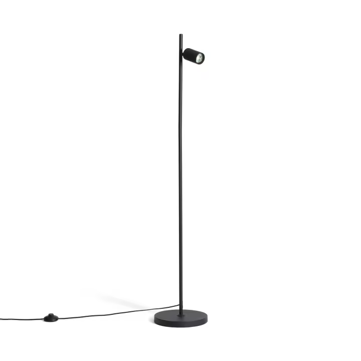 LEDKIA LIGHTING - Lámpara de Pie Aritz | Diseño Moderno en Aluminio | Compatible con Bombillas GU10 | 1230 mm de Altura | Ideal para Salón y Dormitorio, Negro, Aluminio - 1