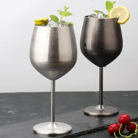 Vaso De Vino De Acero Inoxidable 500ml Creativo Goblet De Coctel Vaso De Champán Para Casa Bar Restaurante - details 2