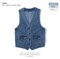 Chaqueta De Denim Para Hombre Chaqueta De Jeans Con Diseño De Cuello V Estilo Casual Todo El Año Prenda Exterior De Moda - details 1