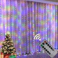 Luces De Hada LED Para Cortina Decoración De Navidad Y Festivales Iluminación Para Hogar Regalo Para Dormitorio Año Nuevo 2025 - details 2