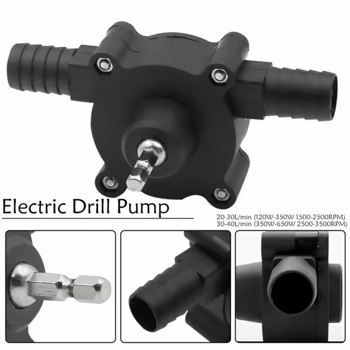 Mini Hand Electric Drill Drive Self Priming Pump Oil Fluid Water Transfer Pump  W - 1