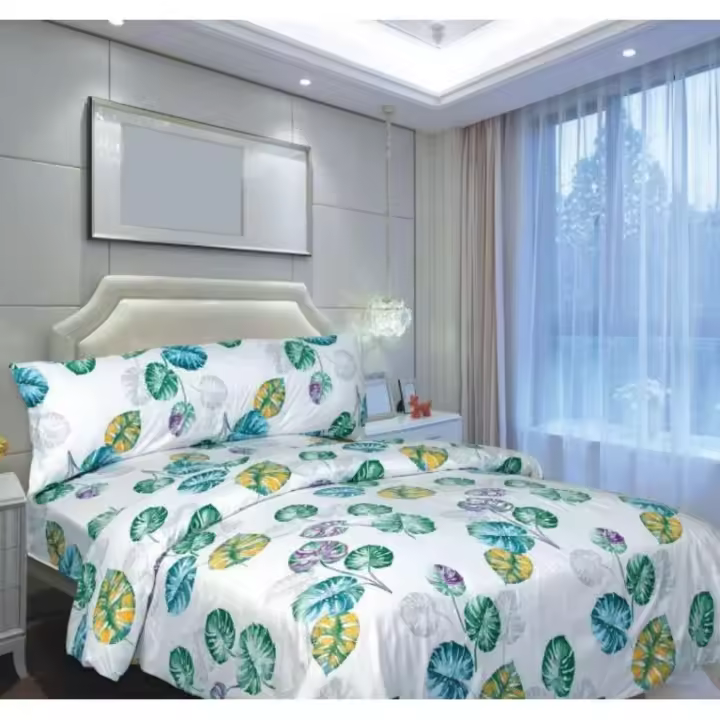 Juego de nórdica cama 105cm.80% algodón, 20% poliéster,modelo moderna juego completo para el frio con bajera. Muy suave . Funda edredón fácil lavado a máquina en agua fría. - 1