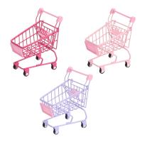 Carrito De Compras Miniatura Para Juguete Casa De Muñecas Almacenamiento De Muebles Y Accesorios Para Oficina Y Hogar Material Metálico Decoración De Escritorio Regalo Para Niñas - details 0