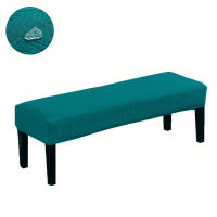 Cubierta De Banqueta Para Comedor Resistente Al Agua Textura De Hoja Tejida Elástica En Spandex Lavable Suave Y Desmontable - details 7