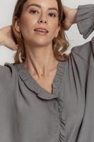 BLUSA DE MUJER CON PUÑO EN COLOR GRIS TALLA M - details 1