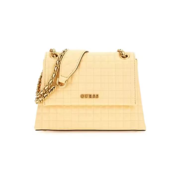 Bolso Guess Tia amarillo guateado con cadena dorada de mujer - 1