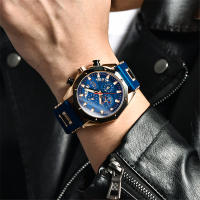 Reloj De Pulsera De Cuarzo LIGE Para Hombre De Lujo Deportivo Y Militar Resistente Al Agua Con Bandas De Silicona Y Manos Luminosas - details 14