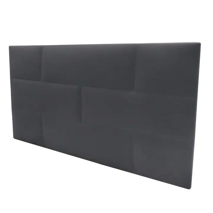 Cabecero Juvenil Tapizado Cube Mini Habitación Individual Ladrillo Color Gris 106x54x3 cm - 1