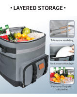Bolsa de hielo con carrito de nuevo estilo, bolsa de picnic para exteriores, refrigerador para automóvil, bolsa de aislamiento para remolcador de gran capacidad, caja de aislamiento - details 5