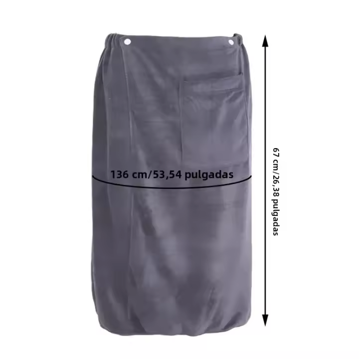 Toalla De Baño Para Hombre Moda Nueva Con Bolsillo Tejida En Paja De Poliéster Suave Para La Playa Y El Hogar Accesorios De Baño - 1