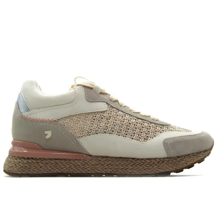 Gioseppo 74070 Zapatos sneakers de piel y tela,cuña interior,suela de goma,yute,esparto,zapatillas deportivas para señora - 1