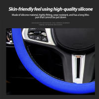 Cubierta De Volante De Coche Universal Elástica Antideslizante Protectora De Silicona Accesorios Antideslizantes Para Coche Tamaño 33-43CM - details 5