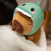 Mochila De Peluche De Animal Divertido Con Cabeza De Tiburón Pollo Cerdo Dinosaurio Y Capybara Suave Juguete Para Niños Regalo De Cumpleaños - details 9